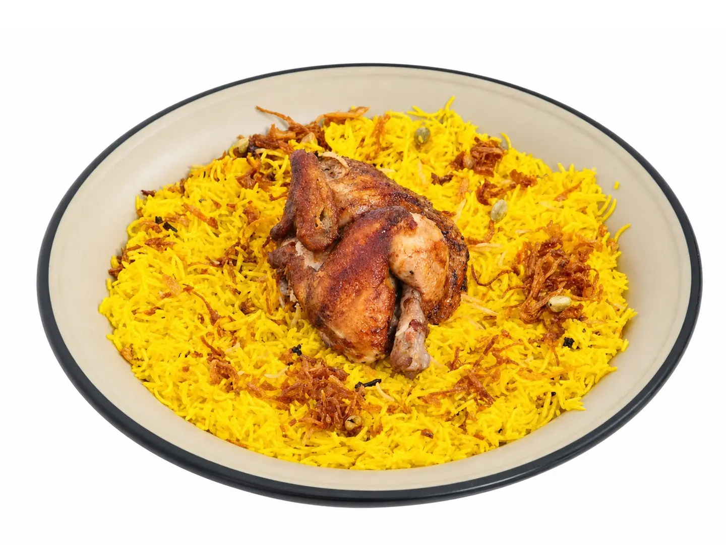 Half Firewood Grilled Chicken With Rice