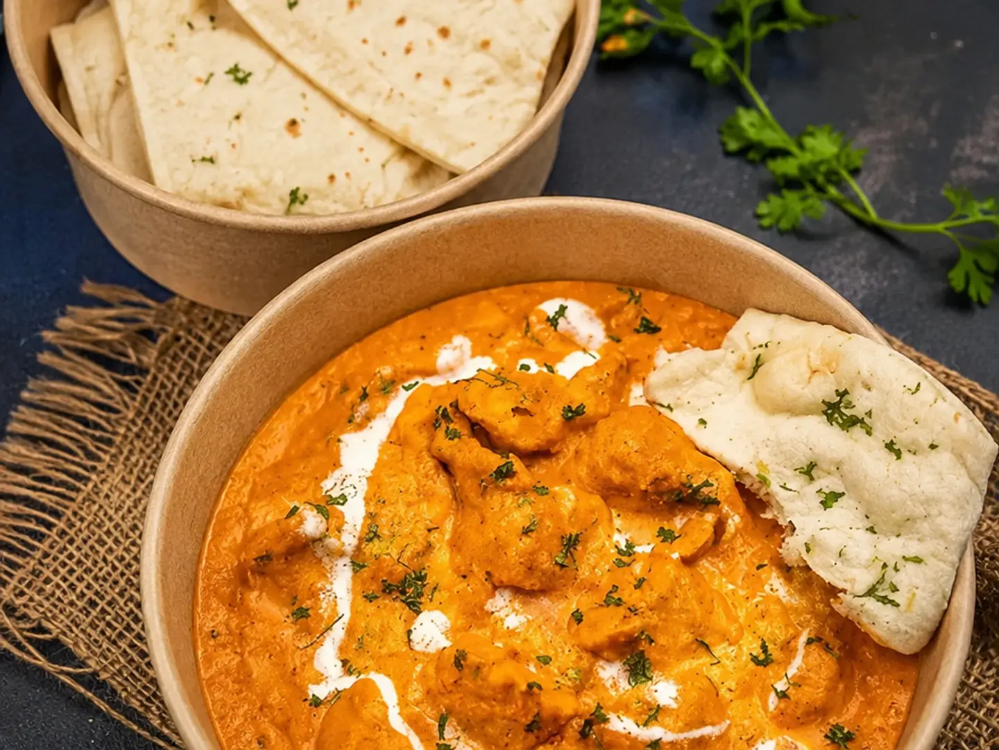 Creamy Butter Chicken With 2 Rumali Chapati