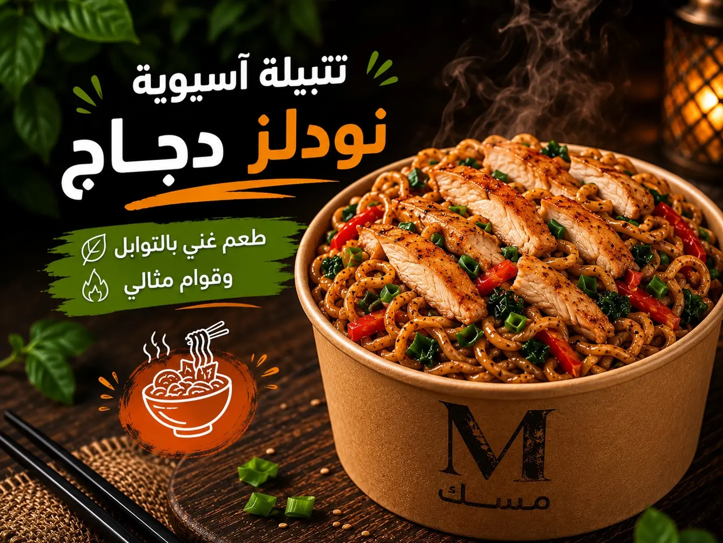 نودلز بالدجاج - صغير