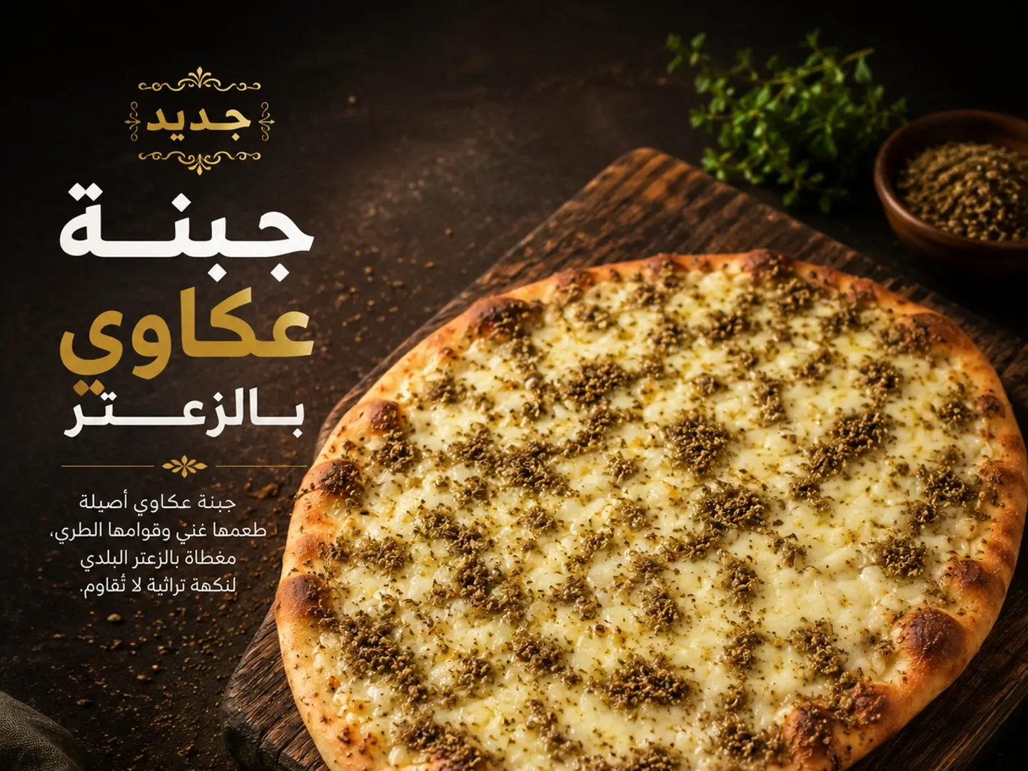 فطيره جبنة عكاوي بالزعتر