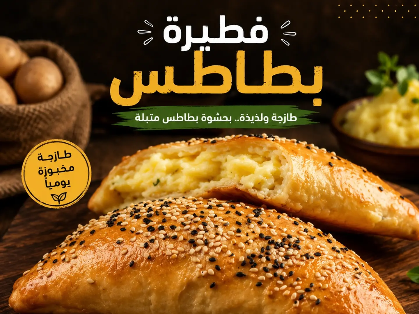 فطيره بطاطس بالجين