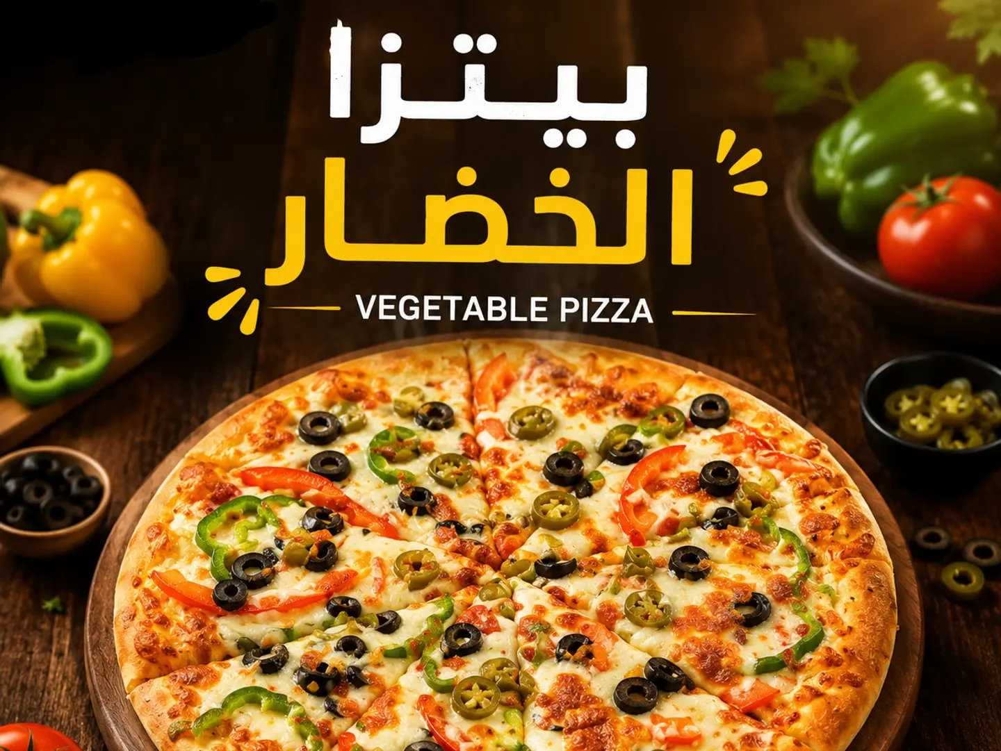 بيتزا خضار - صغير