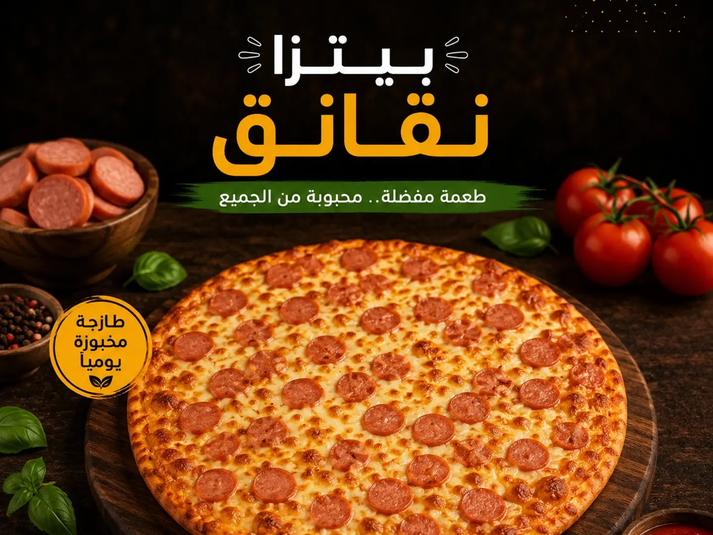 بيتزا نقانق - صغير