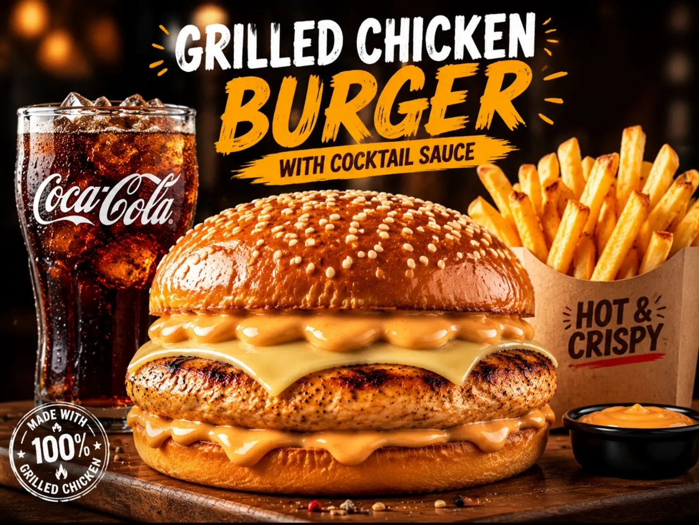 Grilled Chicken Burger Meal