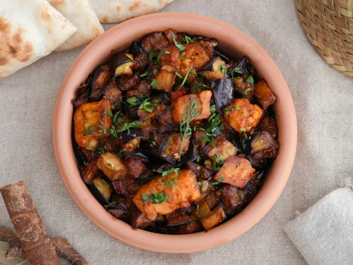 Halloumi And Aubergine Hamsa