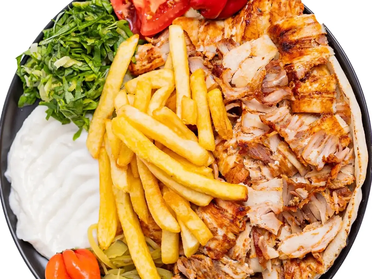 Shawarma Plate With Shami Bread