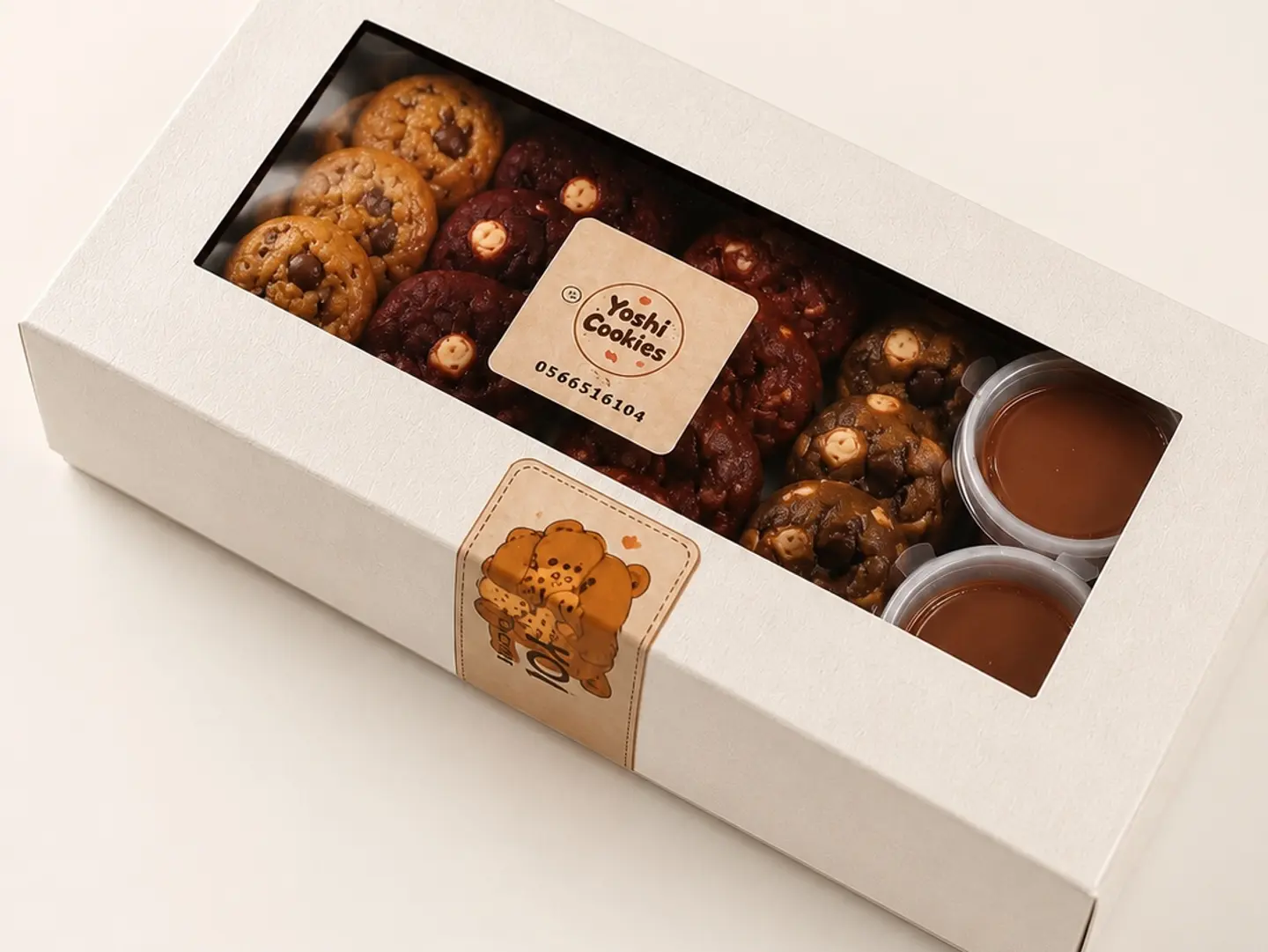 20 Mini Cookie Bites In Classic And Red Velvet Flavors. Freshly Baked And Irresistibly Delicious.