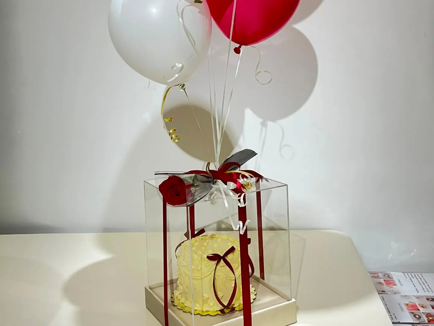 Classic Cake Bouquet Decorated With Balloons