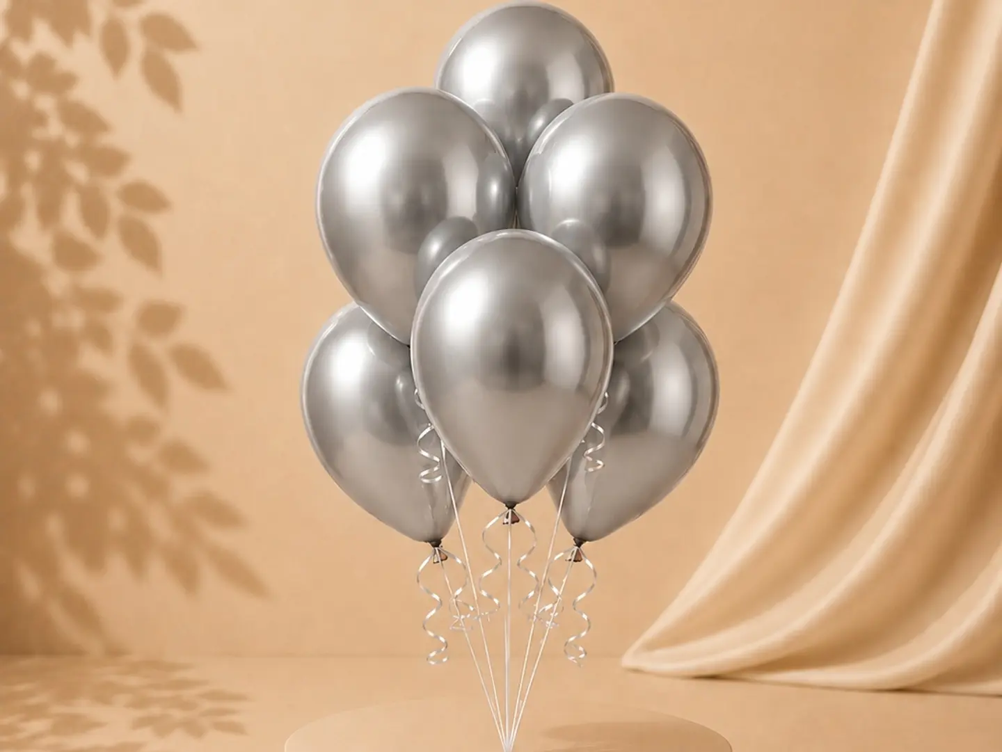 Silver Helium Balloons