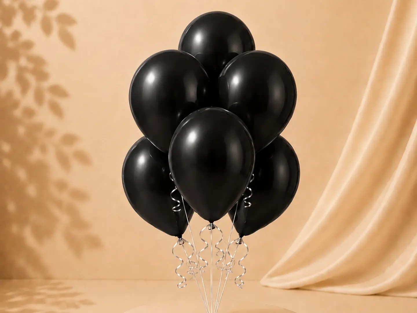 Black Helium Balloon, One Piece