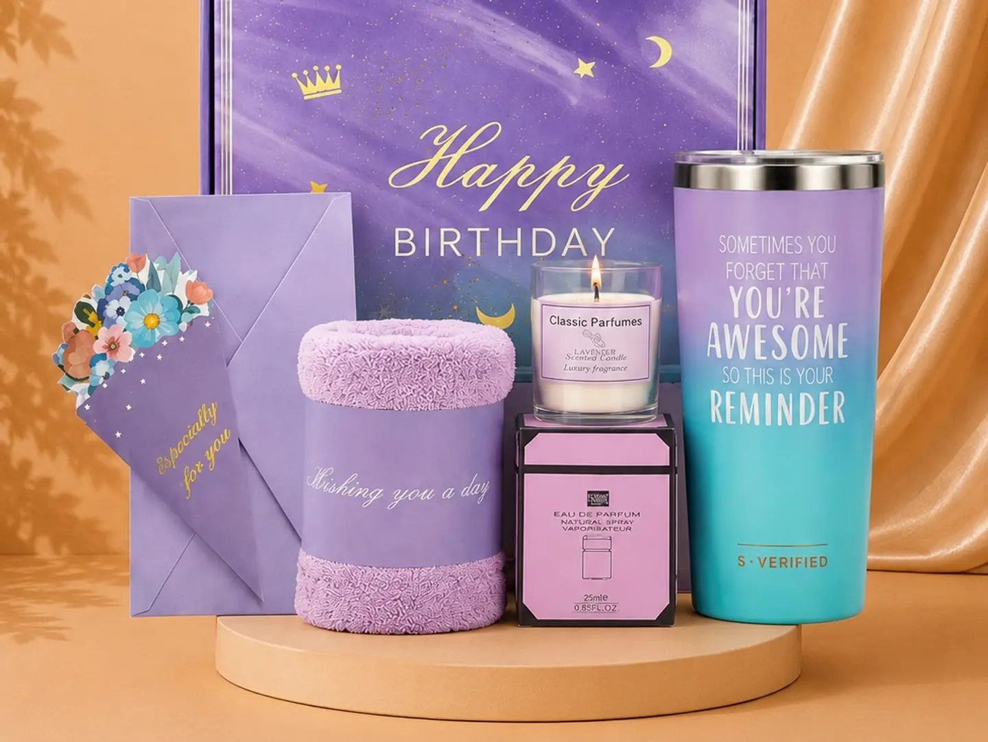 Ashrose Lavender Luxury Gift Box Relaxation & Self Care Collection