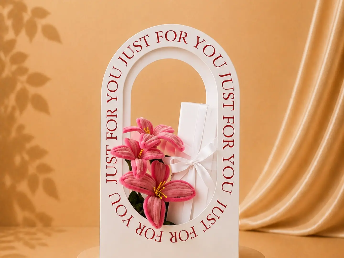 Luxury Pink Rose Box With Women's Perfume