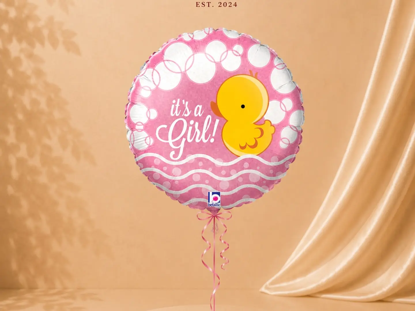 It's A Girl Round Foil Balloon