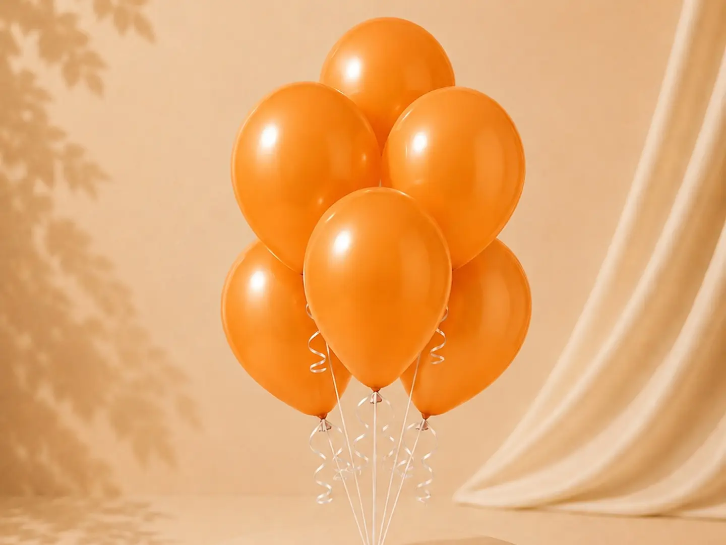 Orange Helium Balloons
