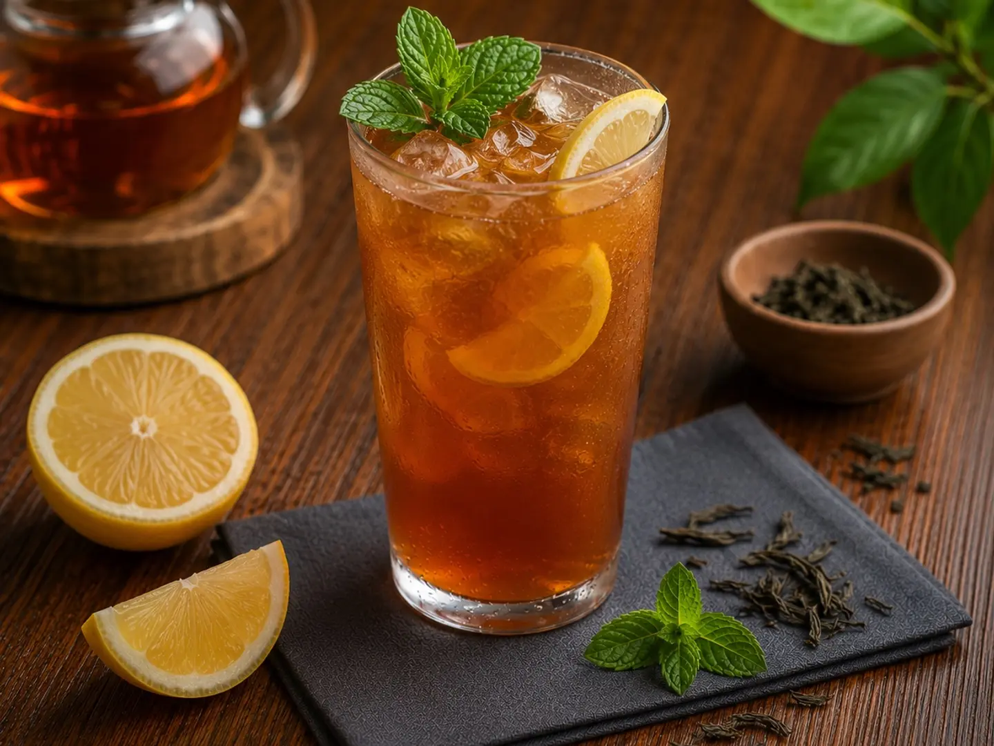 Lemon And Mint Iced Tea