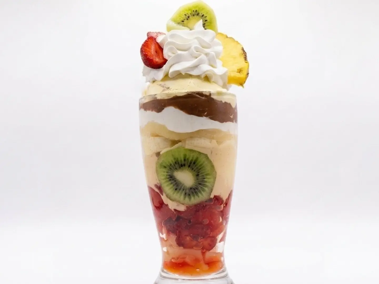 Fruit Salad Cup With Ice Cream. - Small