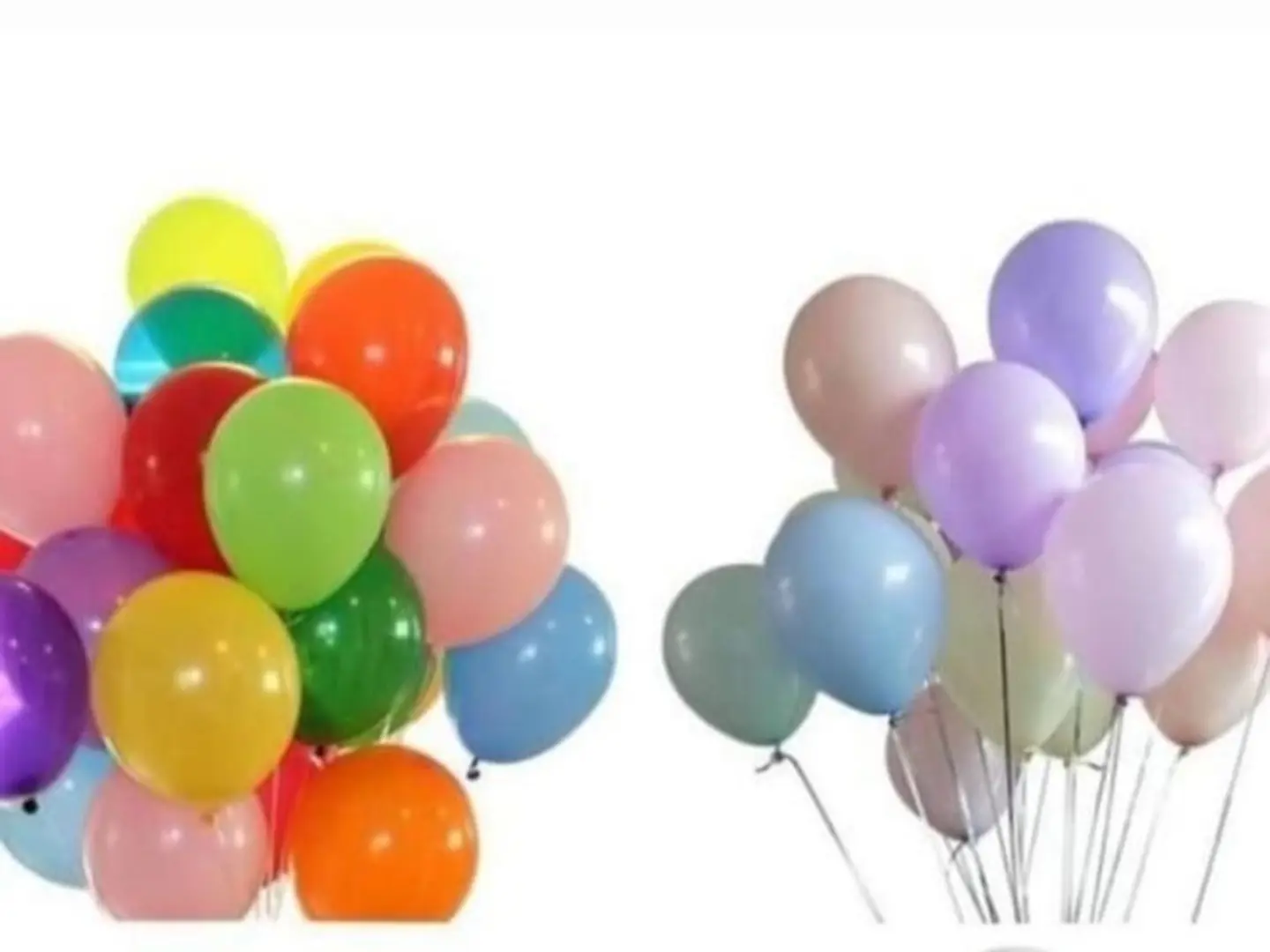 Latex Balloons In Assorted Bright Colors And Pastel Shades