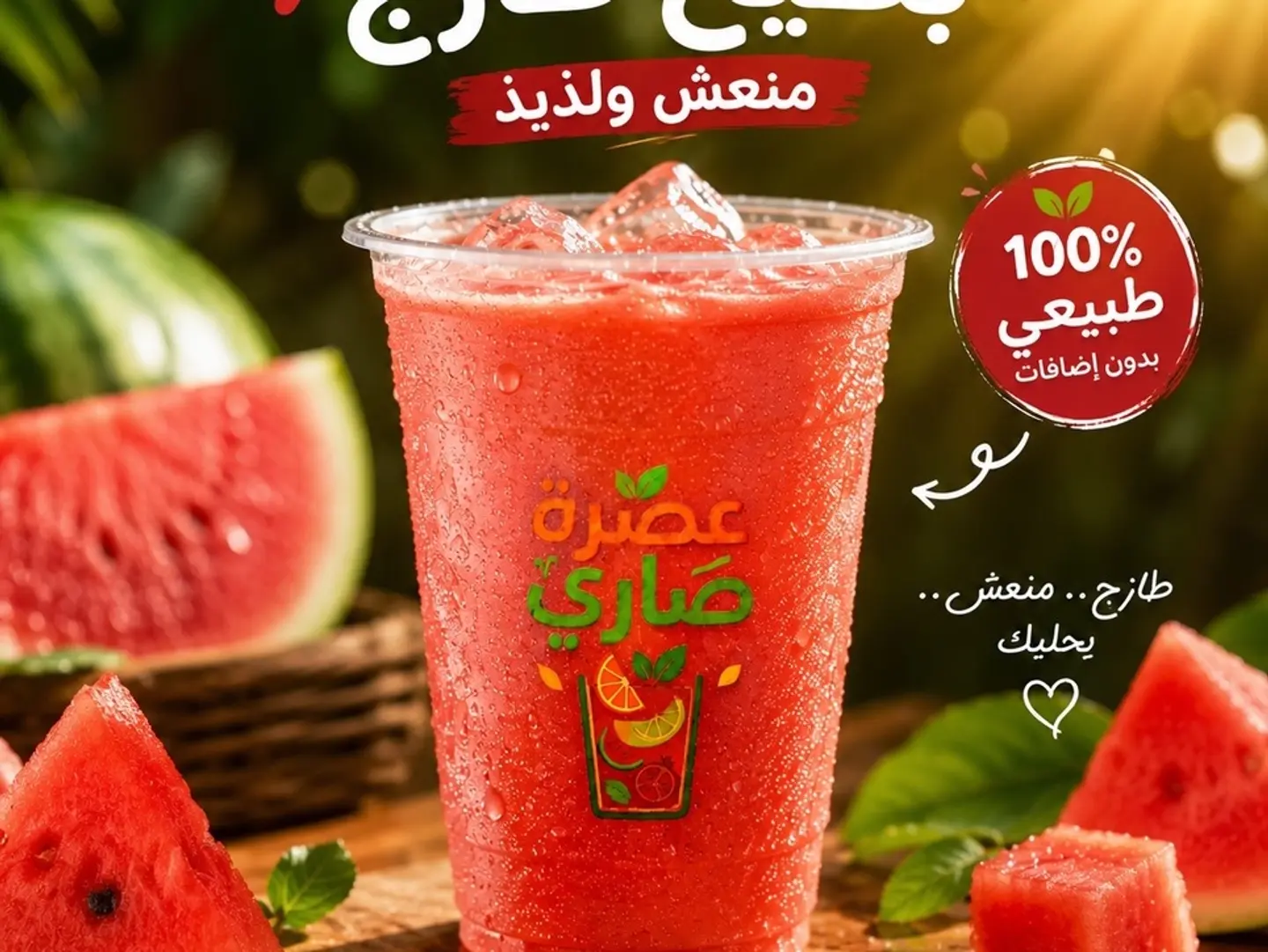 عصير بطيخ - كوب صغير