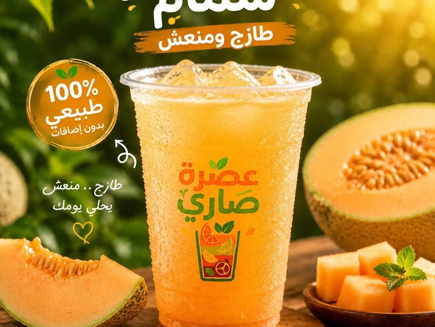 عصير شمام - كوب صغير