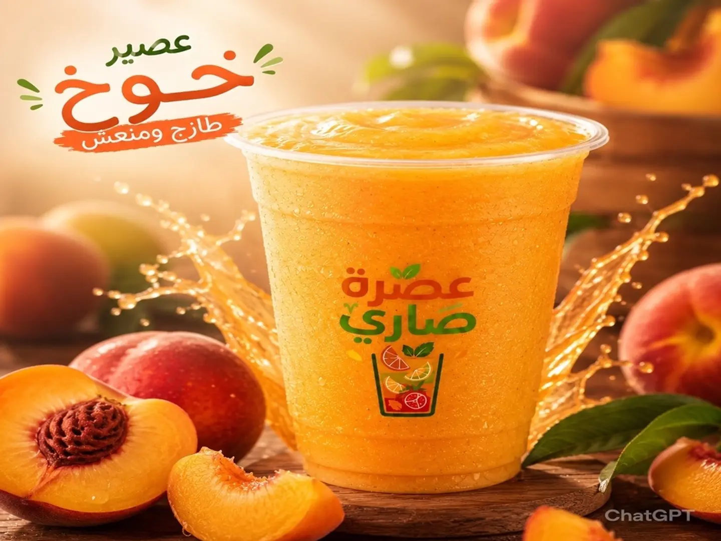عصير خوخ - كوب صغير