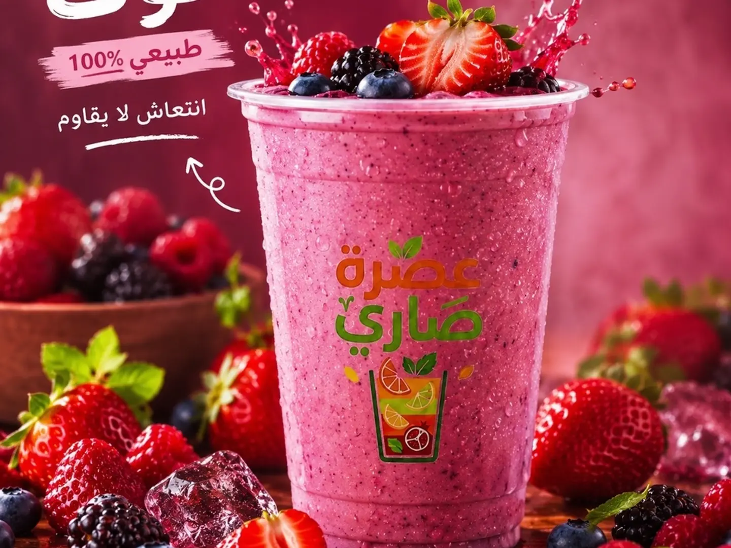 عصير توت - كوب صغير