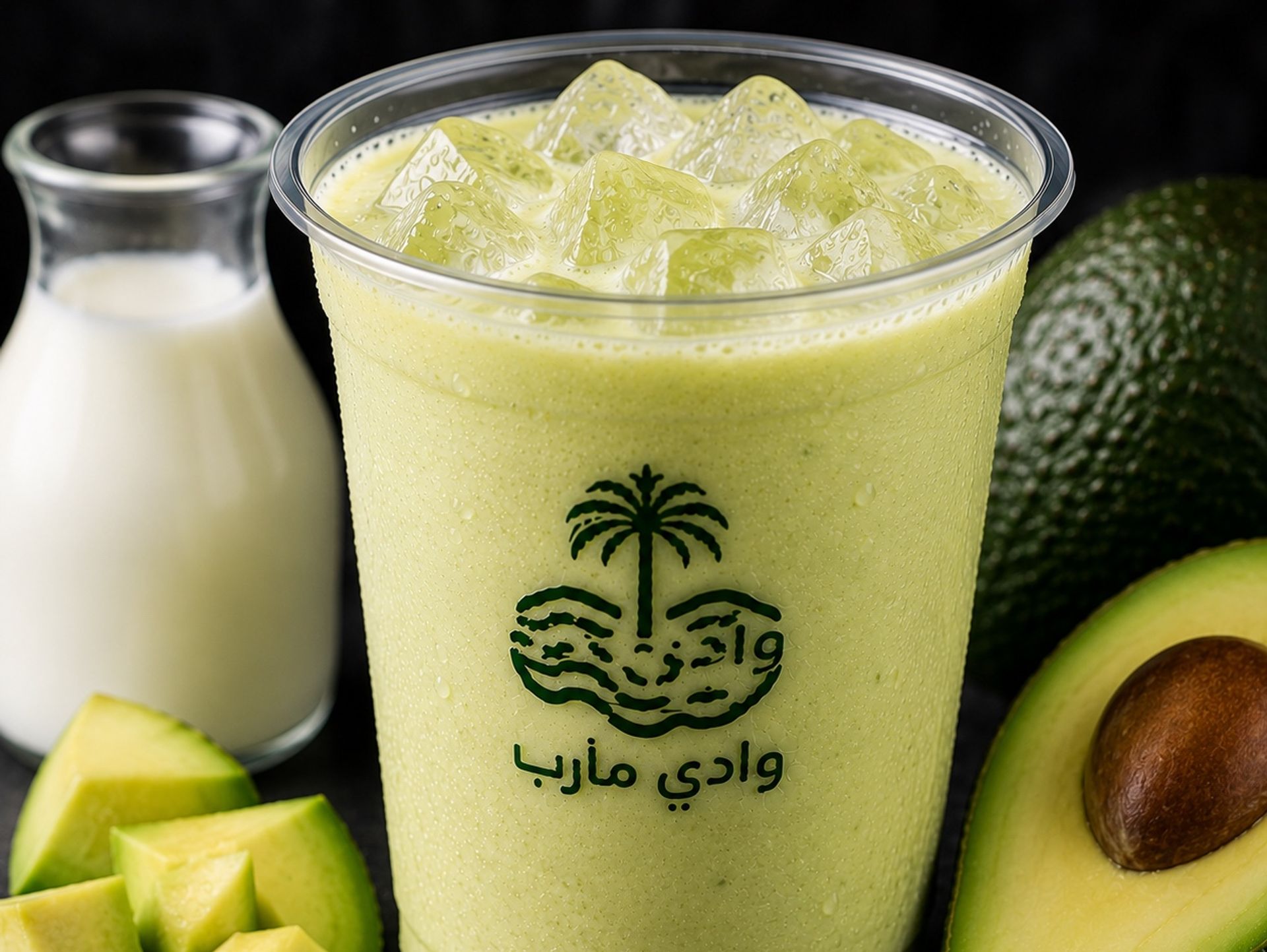 افوكادو مع حليب - وسط