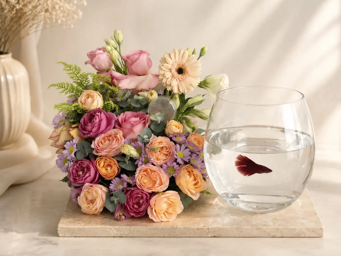 A Fish With Roses