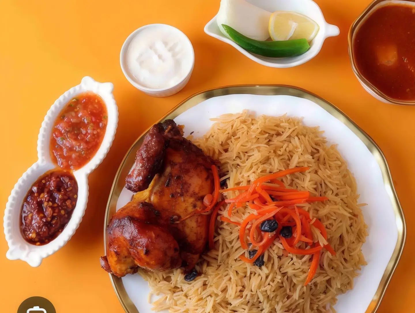 ربع دجاجة شواية