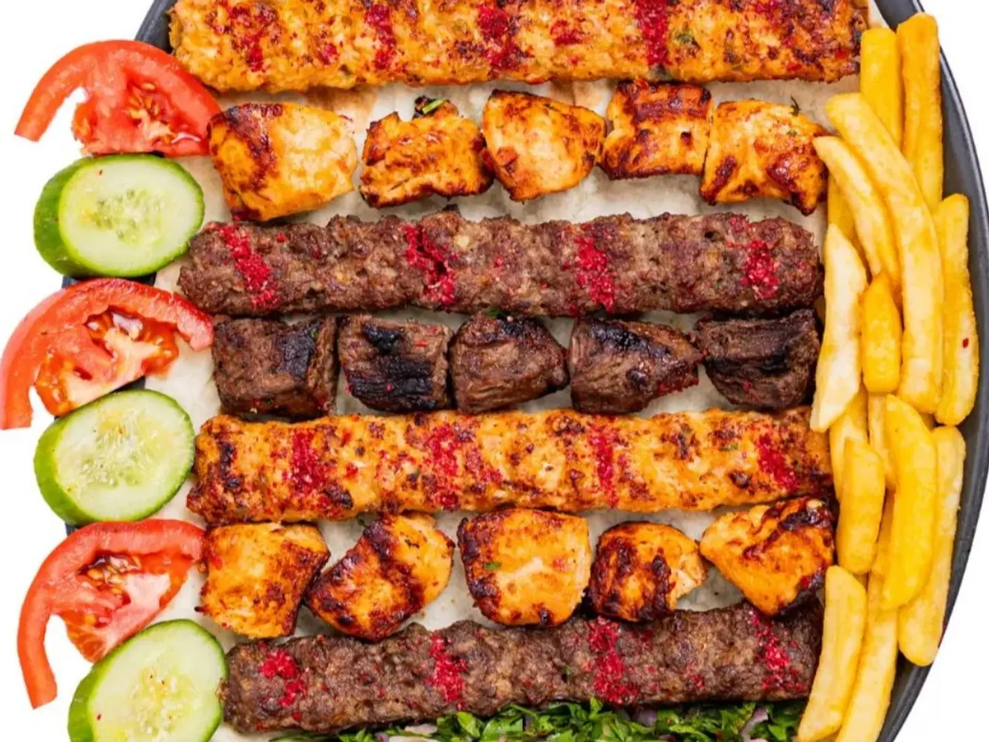 صحن مشوي وسط