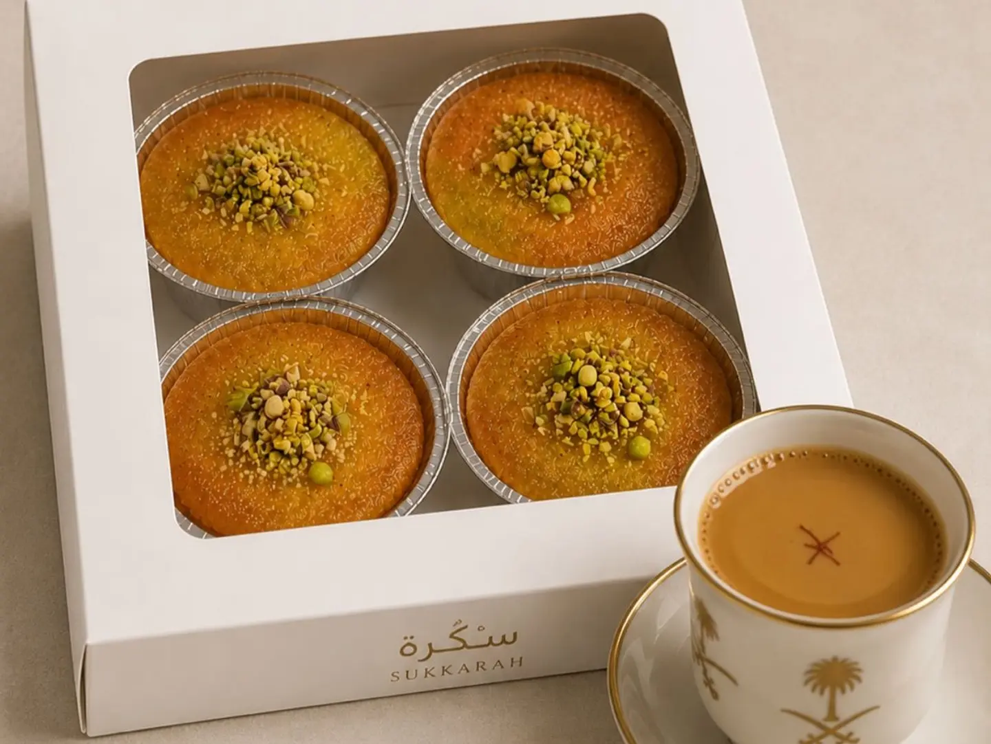 Sugar Box + 2 Saudi Coffees