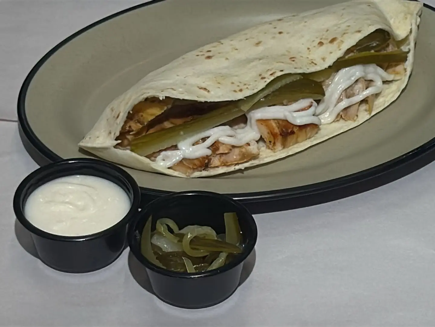 Chicken Shawarma On Iraqi Bread