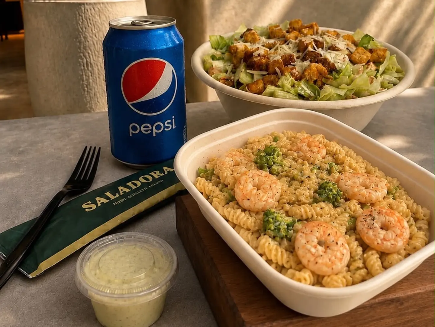 Shrimp Alfredo Combo