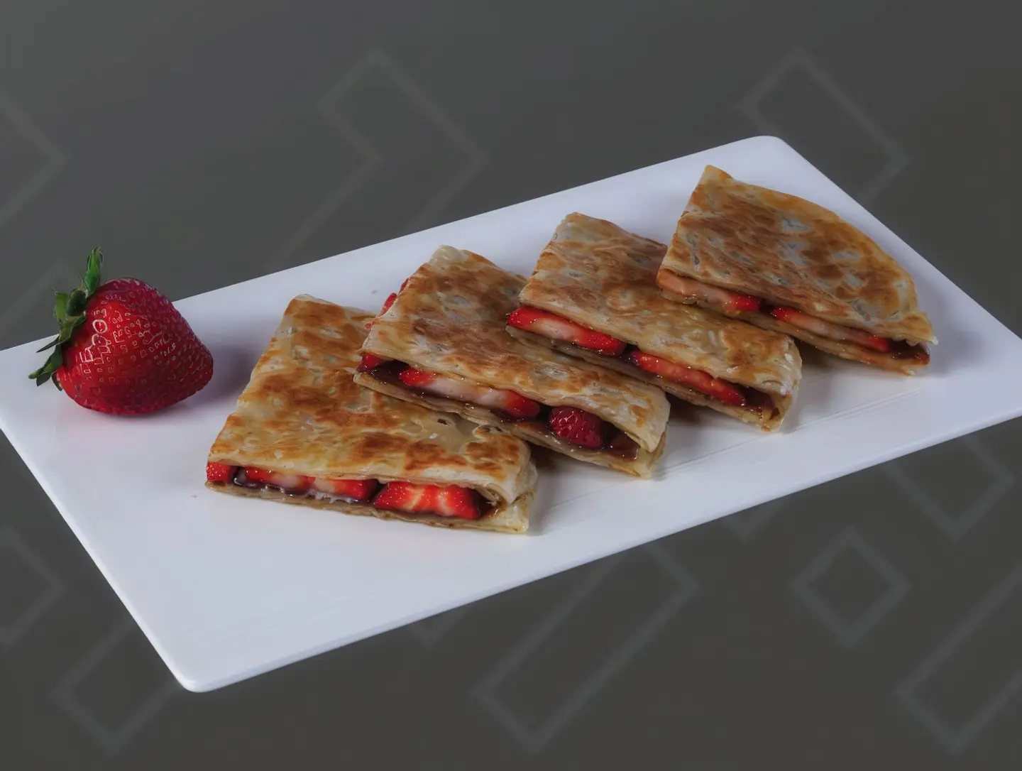 Nutella Strawberry Paratha