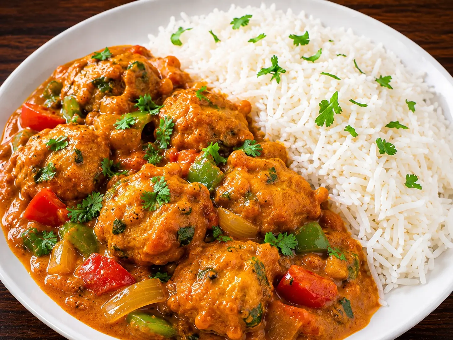كاري باكورا مع الأرز