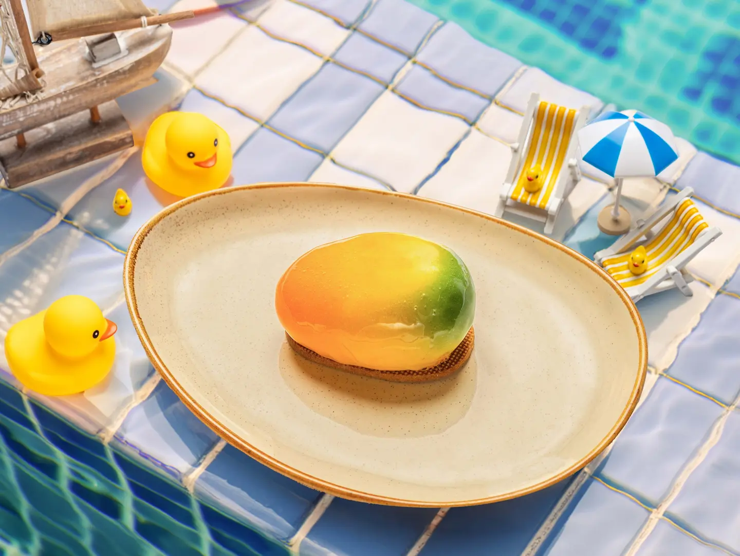 An Oriental Gift Consisting Of A Luxurious Creamy Vanilla Mousse, With A Rich Heart Flavored With Fresh Mango And Fresh Mango Slices. Melt In Mouth And Give You A Refreshing Experience And Perfect For Every Lover Of Natural Flavors.