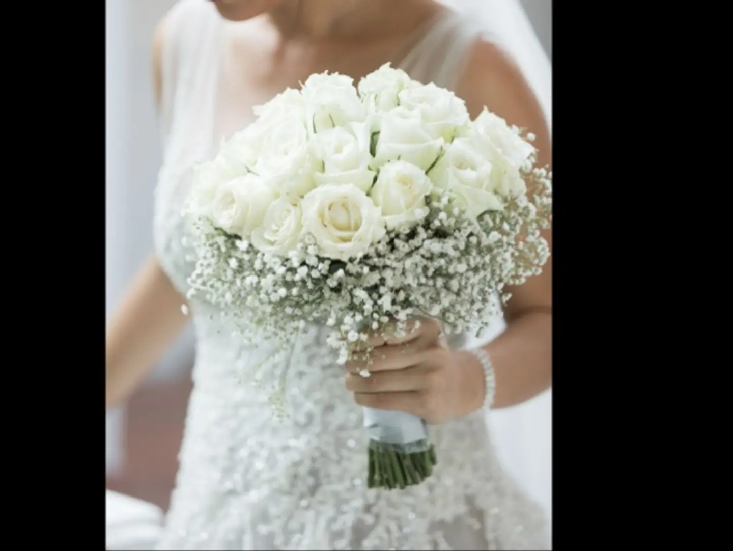 Bridal Bouquet Of White And Cream Roses