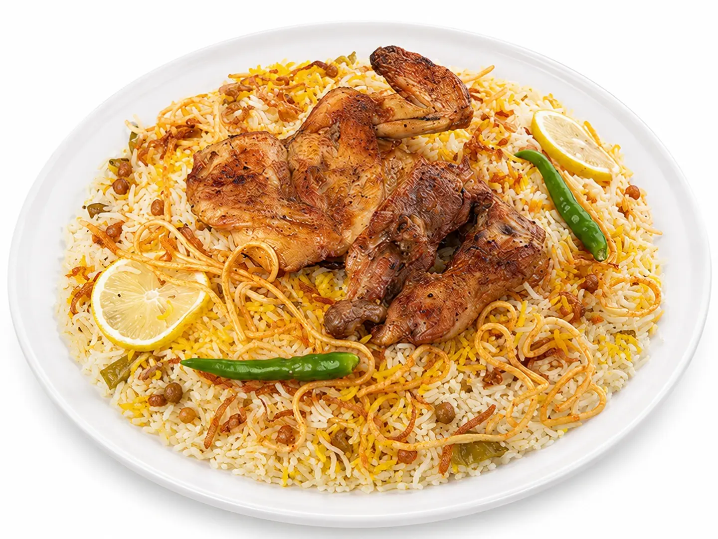 Whole Spicy Madbi Chicken With Shabi Rice