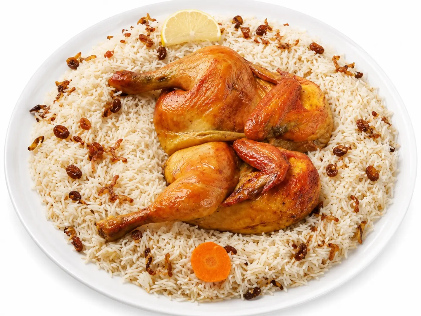 Half Grilled Chicken With Mandi Rice