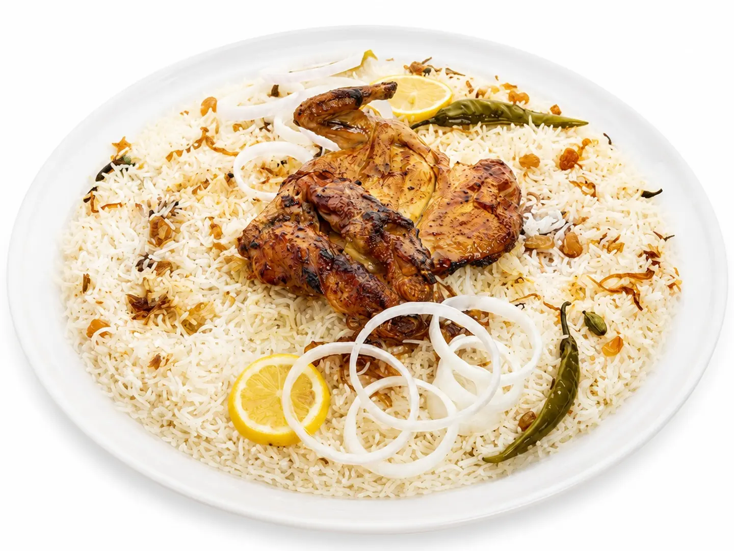 Half Spicy Madbi Chicken With Peshawari Rice