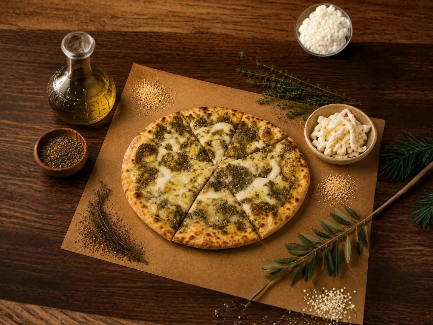 منقوشة زعتر وجبن