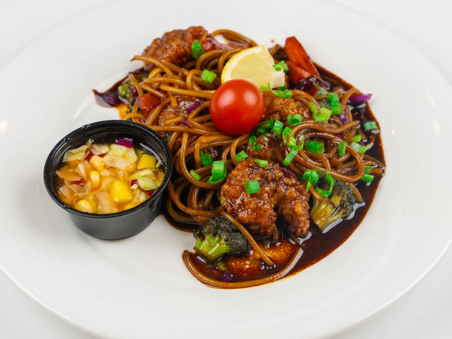 Noodles With Fried Shrimp And Sweet Sauce