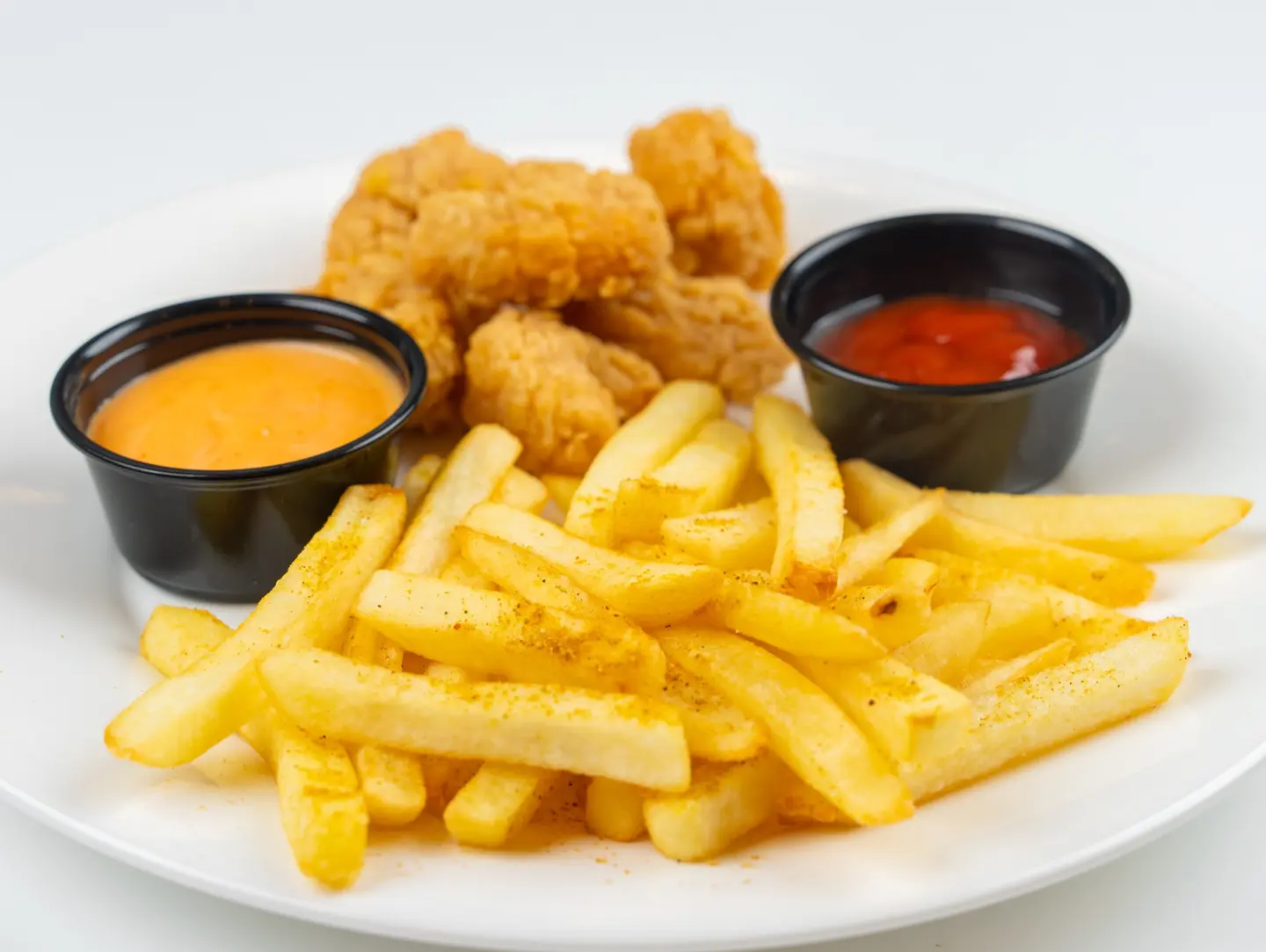 Fried Shrimp With Potatoes And Special Spices