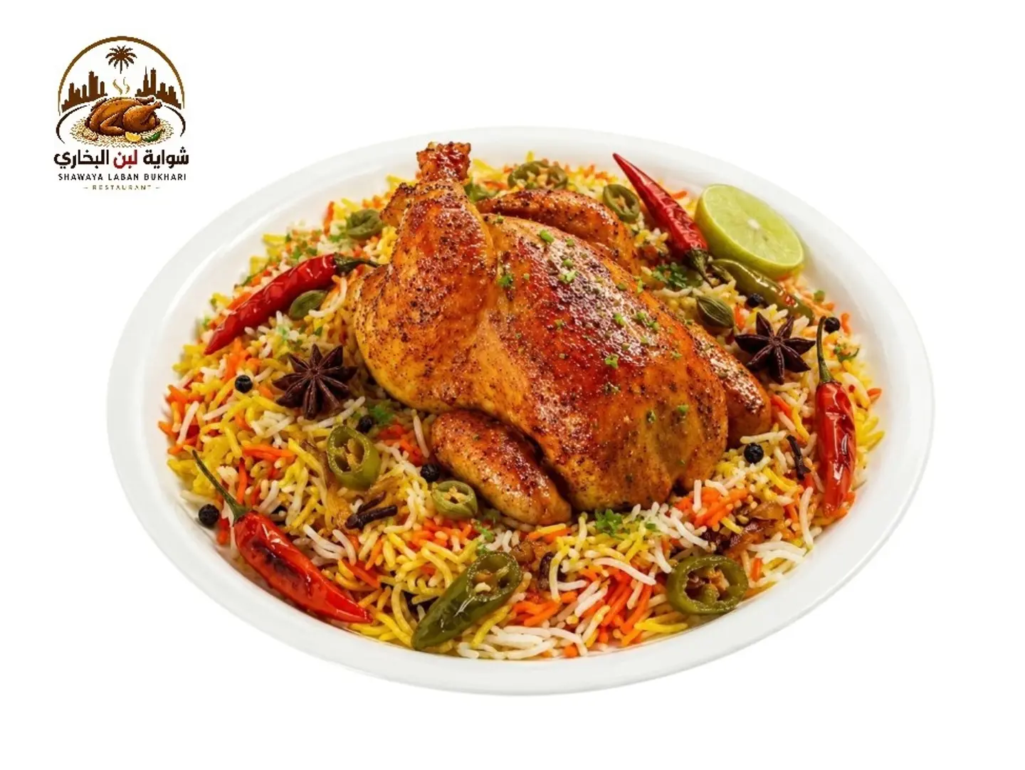 Grilled Chicken With Spicy Rice - Whole Chicken