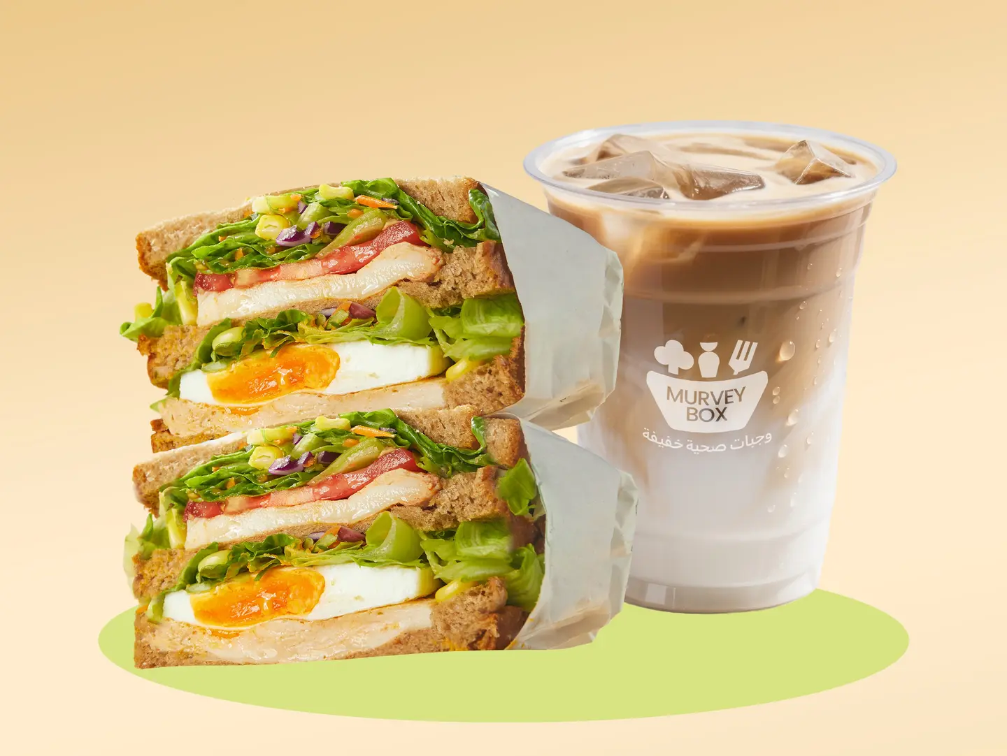 Chicken Sandwich With Latte