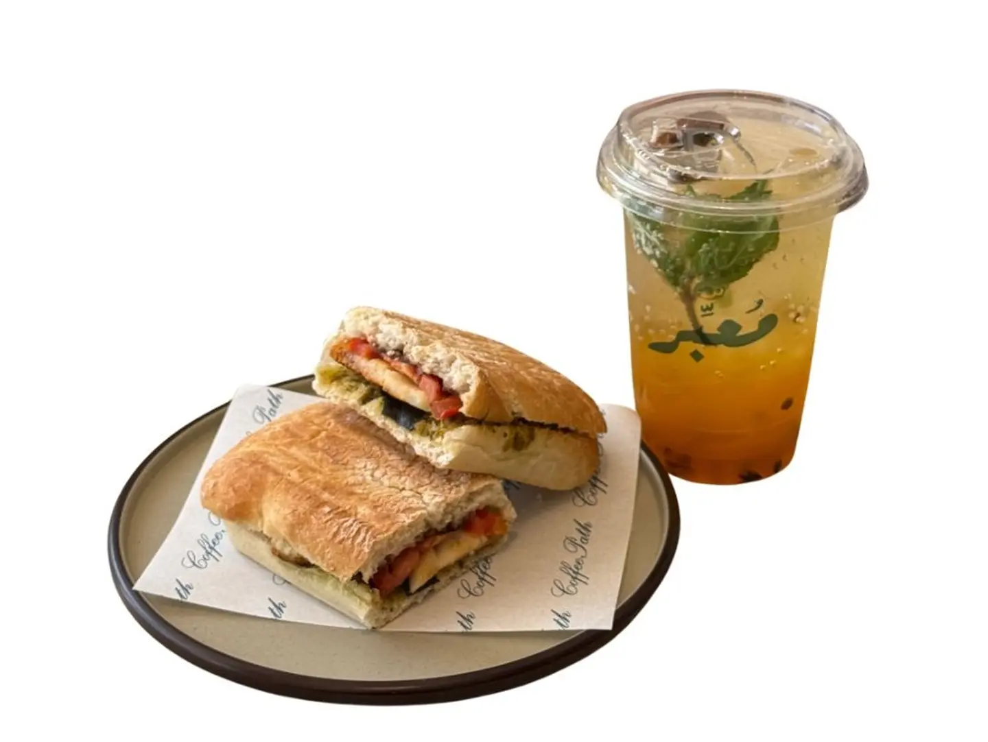 Fruity Fizz Passion With Halloumi Sandwich