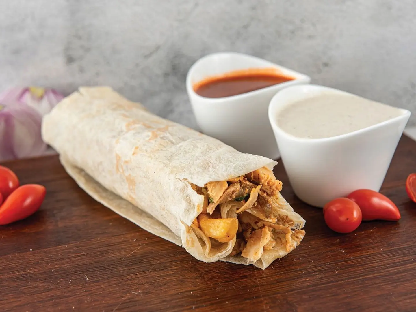Small Shawarma Sandwich, Saj Bread