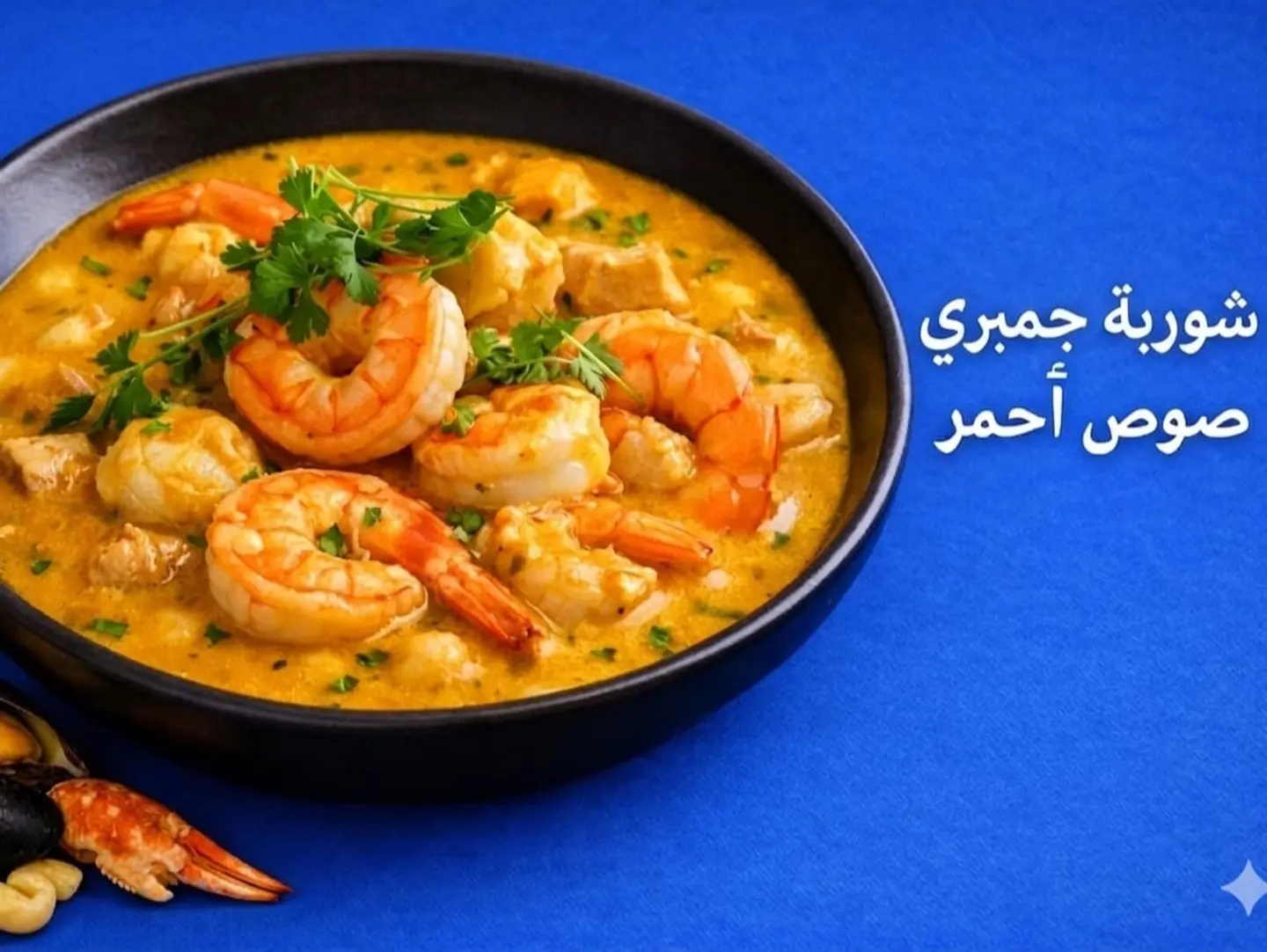 شوربة جمبري صوص احمر
