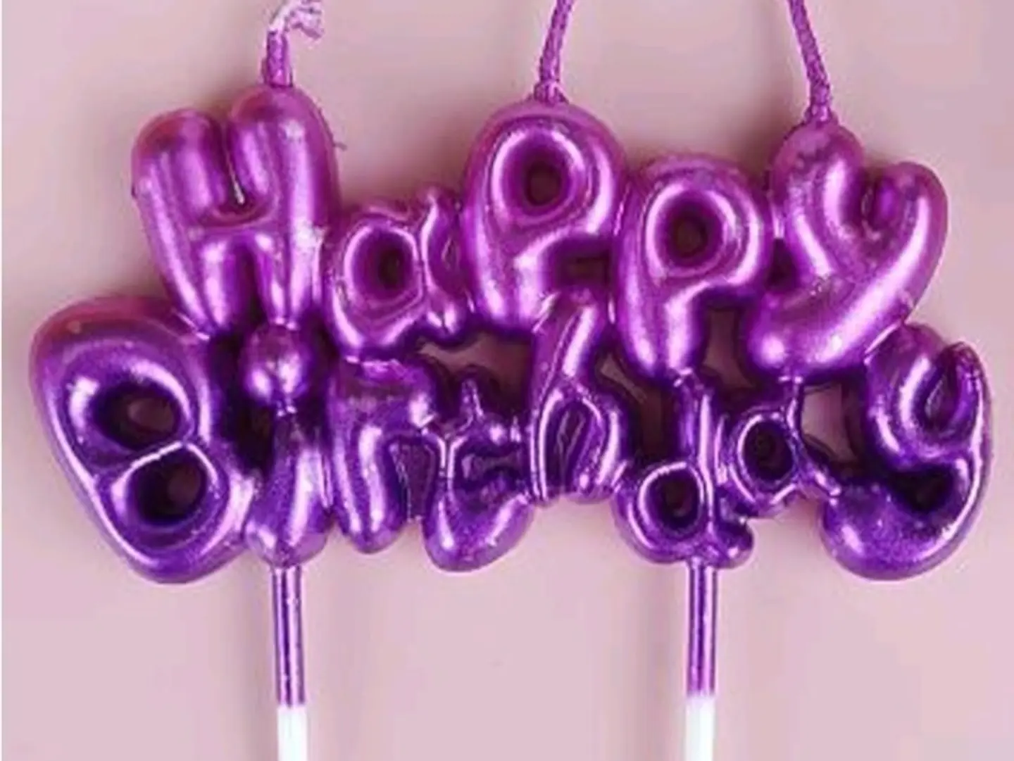 Happy Birthday Candle  Purple