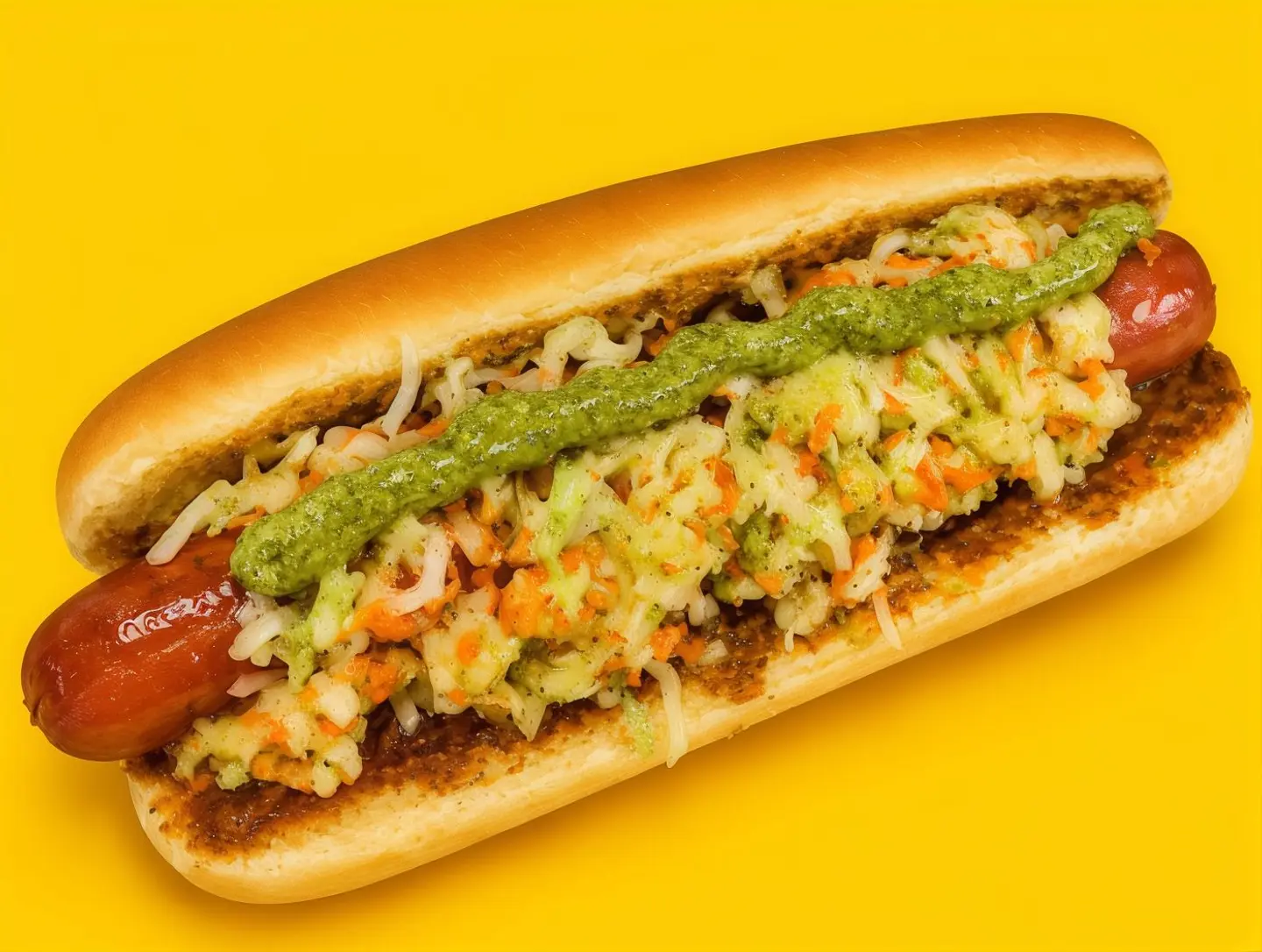 Pesto Hot Dog