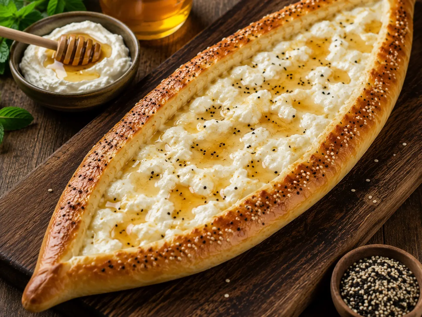 فطيرة لبنة وعسل